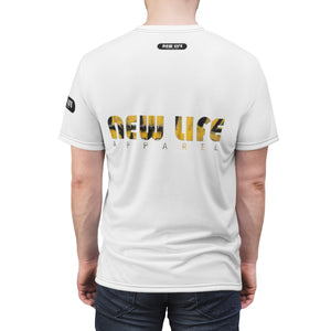 New Life Gold & Black Unisex AOP Cut & Sew Tee