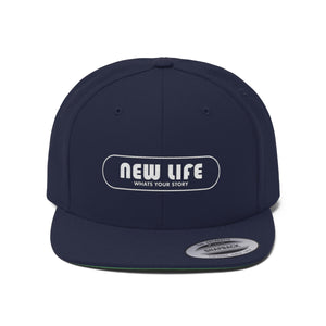 New Life Unisex Flat Bill Hat