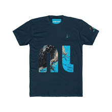 Load image into Gallery viewer, New Life Blue Marble Men&#39;s Cotton Crew Tee