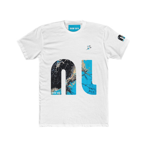 New Life Blue Marble Men's Cotton Crew Tee