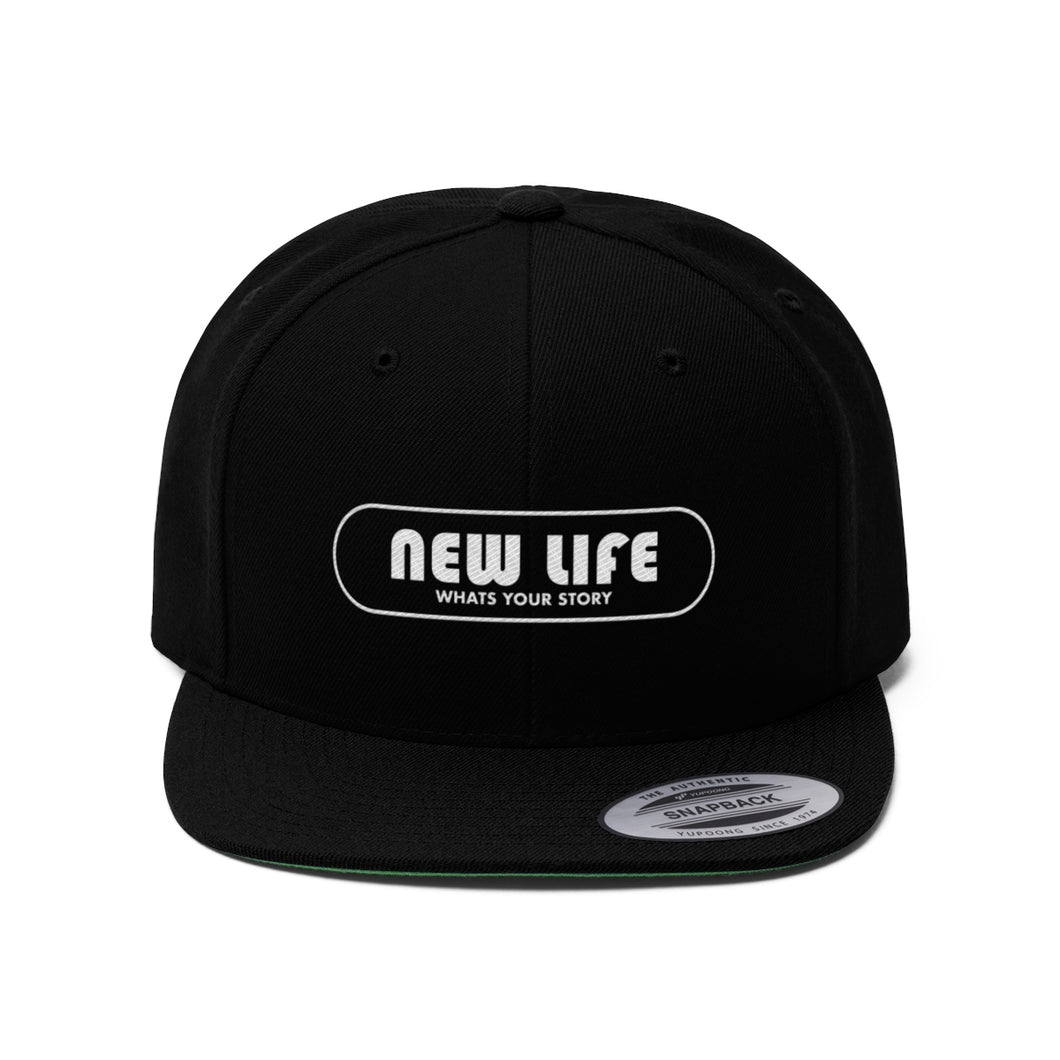 New Life Unisex Flat Bill Hat