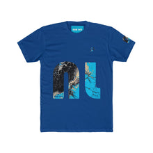 Load image into Gallery viewer, New Life Blue Marble Men&#39;s Cotton Crew Tee