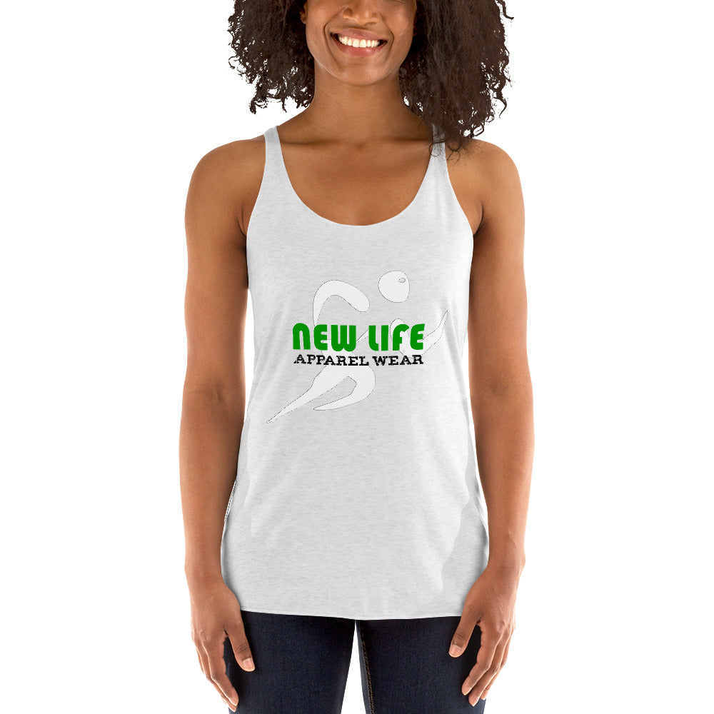 New Life Green Women's Racerback Tank